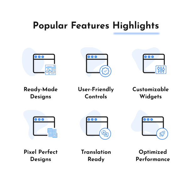 Popular Features Highlights - Affiliate Elements for Elementor