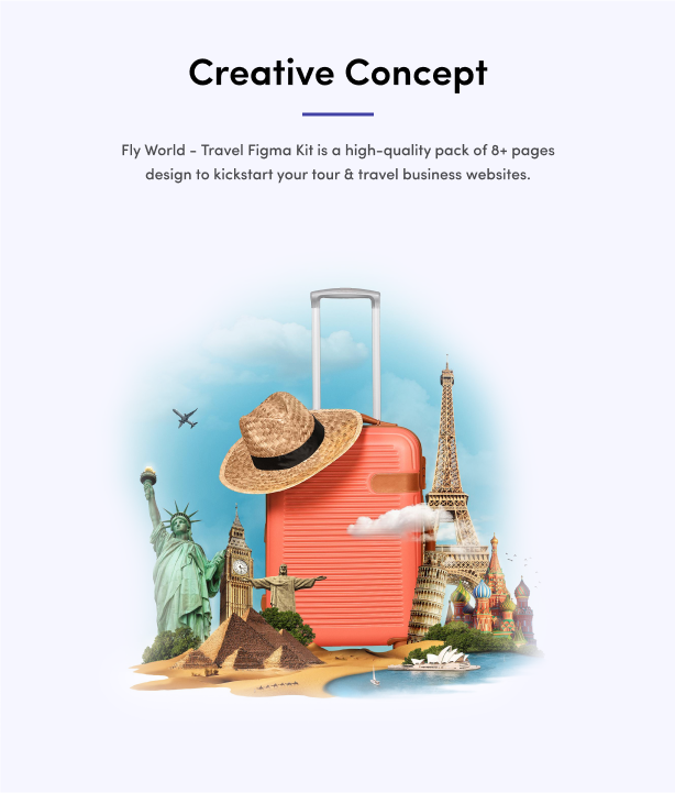 Creative Concept - Fly World Travel Figma Kit