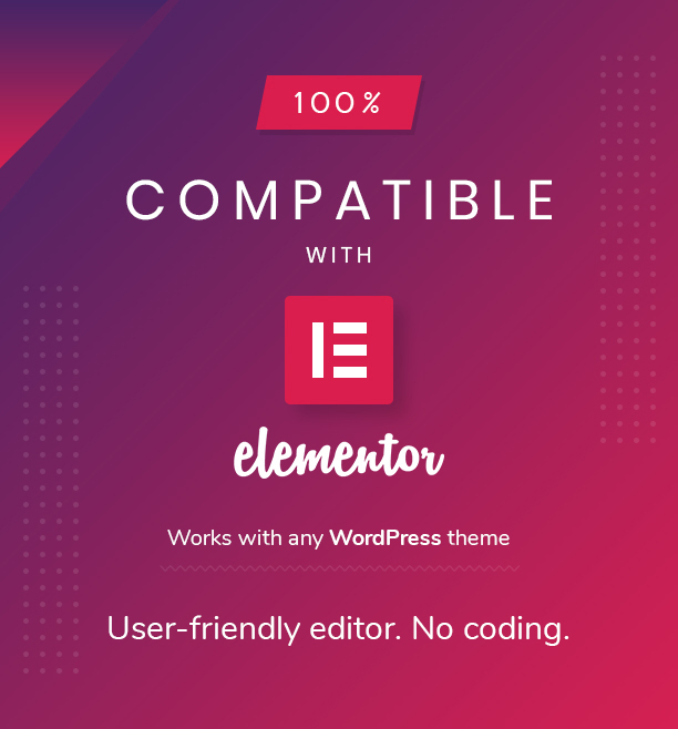100% compatible avec Elementor-carte Elements Pro pour Elementor